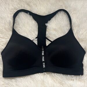 PINK Victoria's Secret Black Strappy Sports Bra